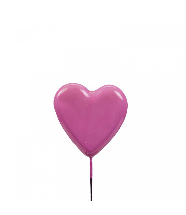 Cœur Piquet | Couleur : Rose | Longueur ±20 centimètres | Diamètre 6,5 centimètres | Par 24 piquets