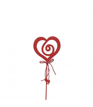 4A Heart Stake | Colour: Red | Length ±20 centimetres | Diameter 7 centimetres | Per 18 stakes