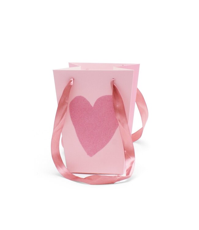 Sac "Velvet Love" | Couleur : Rose | Longueur 15 centimètres | Largeur 11 centimètres | Hauteur 20 centimètres | Par 10 sacs