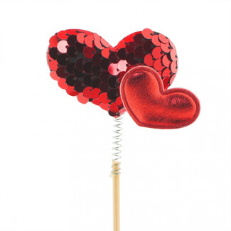 4A Heart Posh Stick | Colour: Red | Length ±10 centimetres | Diameter 5 centimetres | Per 25 sticks
