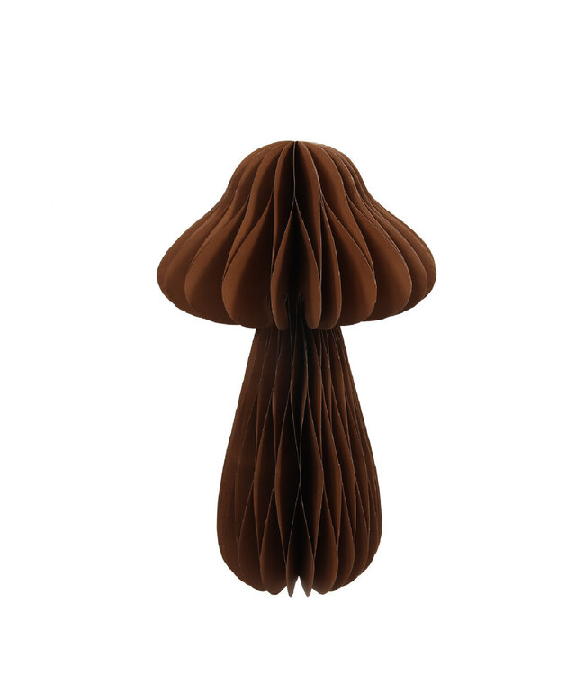 Paper Mushroom Decoration | Colour: Brown | Diameter 18 centimetres | Length 30 centimetres | Per mushroom