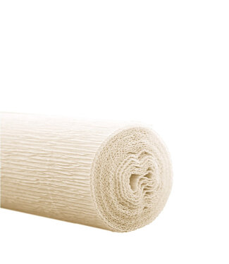 4A Crepepapier op rol | Kleur: Crèmekleurig | Breedte 50 centimeter | Lengte 2.5 meter | Per 5 rollen