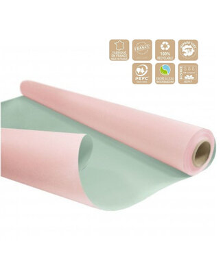 4A Two-sided Paper on Roll “Duo” | Colour: Light Blue Pink | Width 80 centimetres | Length 40 metres | 60 grams/m2 | Per roll