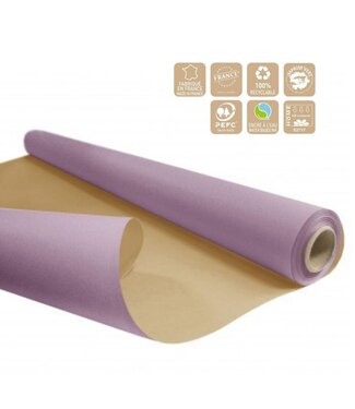 4A Papier double face en rouleau | Couleur : Lilas | Largeur 80 centimètres | Longueur 50 mètres | 60 grammes/m2 | Par rouleau
