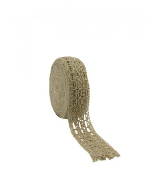 4A Jute Ribbon | Colour: Light Brown | Width 30 millimetres | Length 5 metres | Per roll
