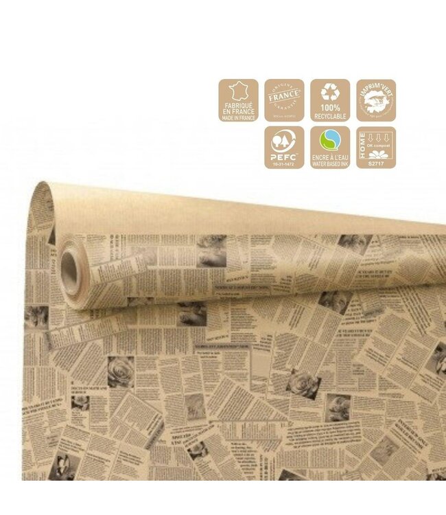 Paper on roll "News" | Colour: Black | Width 80 centimetres | Length 40 metres | Per roll
