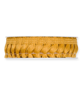 4A Fringe Lint | Kleur: Geel Bruin | Breedte 25 millimeter | Lengte 7 meter | Per rol