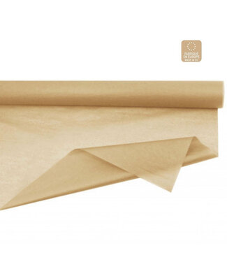 4A Zijdepapier op rol | Kleur: Taupe | Breedte 75 centimeter | Lengte 50 meter | 28 gram/m2 | Per rol