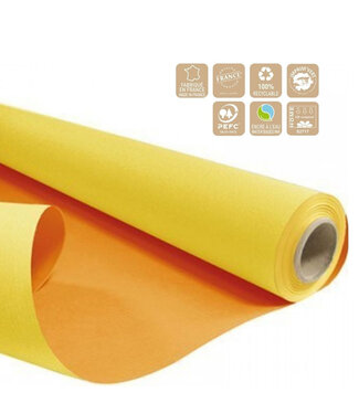 4A Two-sided Paper on Roll “Duo” | Colour: Yellow Orange | Width 80 centimetres | Length 40 metres | 60 grams/m2 | Per roll