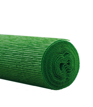 4A Krepppapier auf Rolle | Farbe: Grün | Breite 50 Zentimeter | Länge 2,5 Meter | Pro 5 Rollen