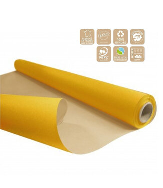 4A Papier double face en rouleau | Couleur : Jaune Brun | Largeur 80 centimètres | Longueur 50 mètres | 60 grammes/m2 | Par rouleau