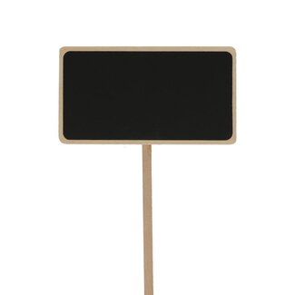 4A Holzstecketikett | Farbe: Schwarz | Höhe 8 Zentimeter | Breite 14 Zentimeter | Länge 40 Zentimeter | Pro 10 Stecketiketten