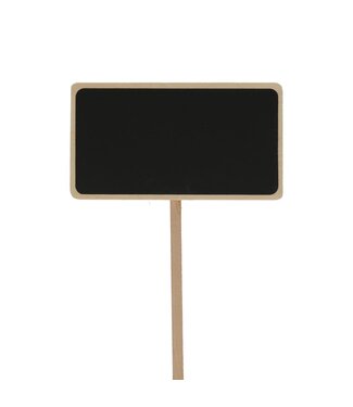 4A Étiquette en bois | Couleur : Noir | Hauteur 8 centimètres | Largeur 14 centimètres | Longueur 40 centimètres | Par 10 étiquettes