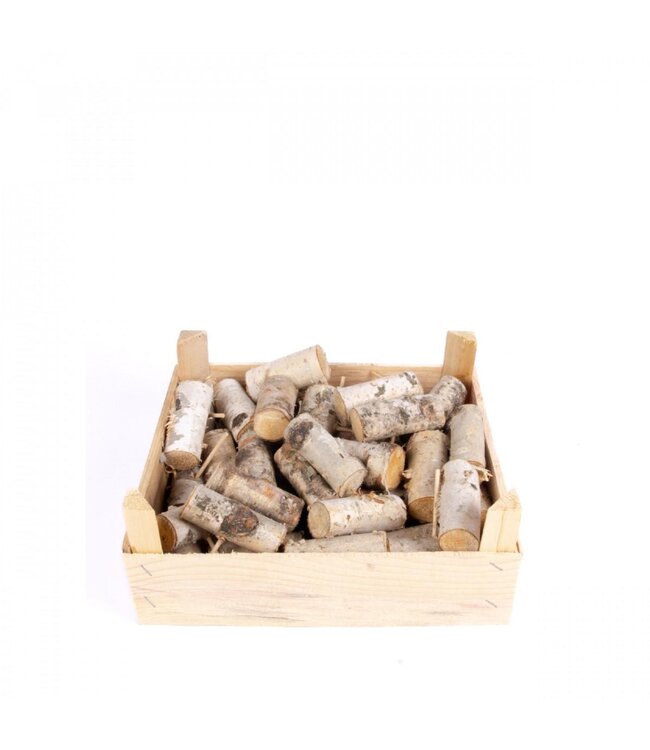 Décoration sèche en bois de bouleau | Couleur : Brun clair | Longueur 8 - 10 centimètres | Par 40 pièces