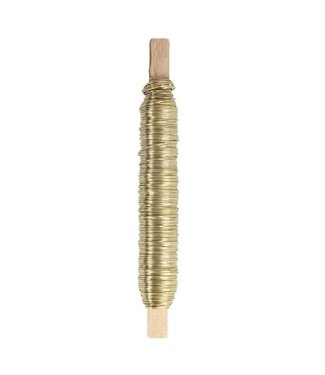 4A Metal wire | Colour: Gold-coloured | Diameter 0.5 millimetres | Weight 100 grams | Per roll