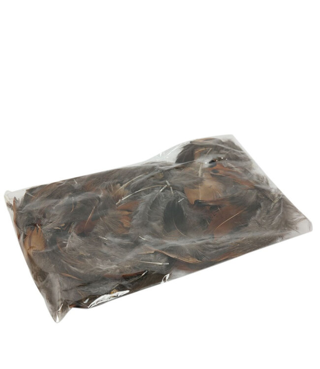 Plumes de faisan | Couleur : Marron | Poids 19 grammes | Par sachet de plumes