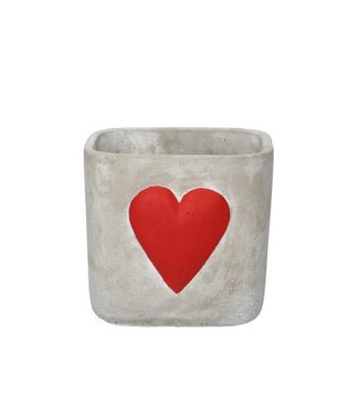 4A Ceramic Pot "Together" | Colour: Red | Diameter 13 centimetres | Height 10.5 centimetres | Per 8 pots