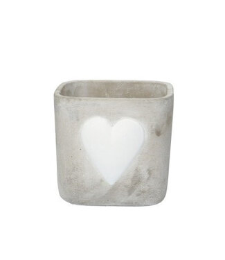 4A Ceramic Pot "Together" | Colour: Natural White | Diameter 13 centimetres | Height 10.5 centimetres | Per 8 pots