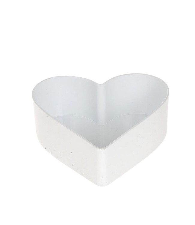 Melamine Heart | Colour: Natural White | Length 15 centimetres | Width 15 centimetres | Height 7 centimetres | Per 10 hearts