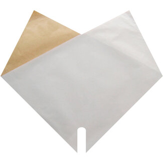 4A Covers Double Kraft | Colour: Natural White | Length 35 centimetres | Width 35 centimetres | Per 50 covers