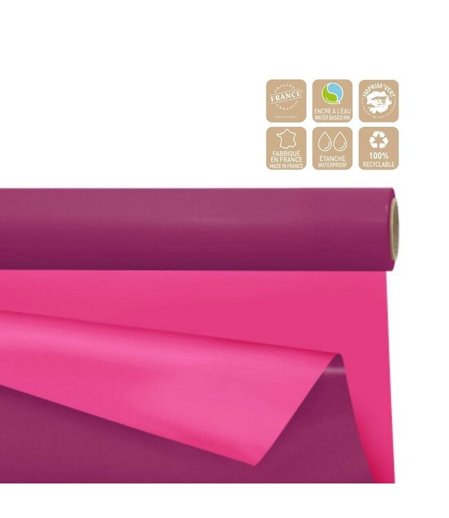 Film Mat Double Face en rouleau "Universel" | Couleur : Fuchsia | Largeur 80 centimètres | Longueur 40 mètres | Par rouleau
