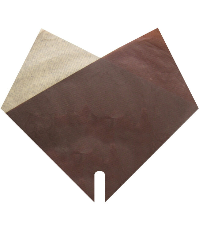 Hüllen Doppel Kraft | Farbe: Dunkelbraun | Länge 35 Zentimeter | Breite 35 Zentimeter | Pro 50 Hüllen