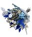 Bouquet de fleurs séchées Farfalla White Blue | Longueur ± 40 centimètres | Avec des fleurs séchées blanches, blanchies et bleues