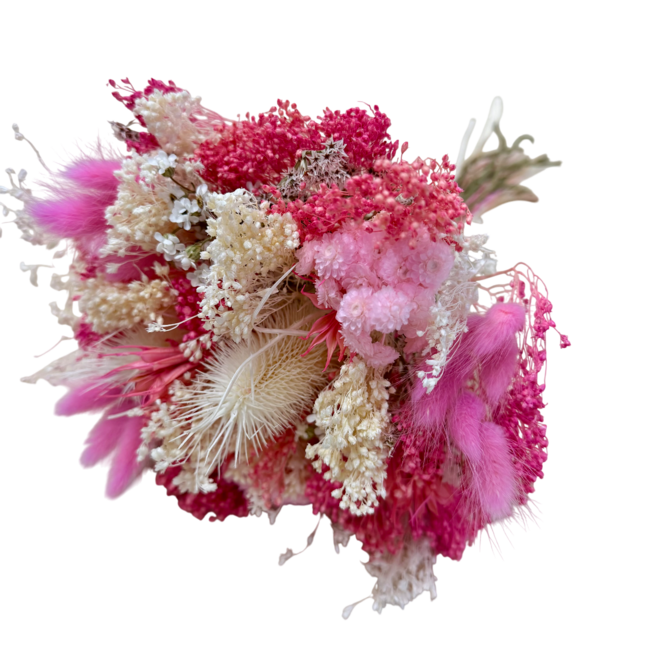 Strauß Trockenblumen Wow Pink | Länge ± 35 Zentimeter | Mit rosa Trockenblumen