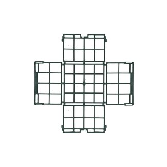 4A Oasis Plastic Cage 1/2 | Colour: Dark Green | Length 11.5 centimetres | Height 11 centimetres | Width 7.5 centimetres | Per 20 cages