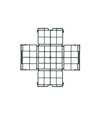 4A Oasis Plastic Cage 1/2 | Colour: Dark Green | Length 11.5 centimetres | Height 11 centimetres | Width 7.5 centimetres | Per 20 cages