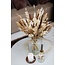 Boeket droogbloemen "Maria" | Lengte ± 65 centimeter | Met naturelle, bruine en wit gebleekte droogbloemen