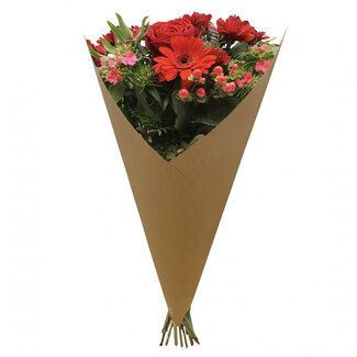 4A Porte-bouquet Flowerwrap flex | Couleur : Marron | Longueur 65 centimètres | Largeur 55 centimètres | Par 50 porte-bouquets