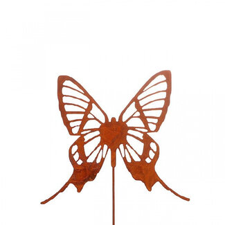 4A Papillon sur tige | Couleur : Marron | Diamètre du papillon 13,5 centimètres | Longueur de la tige ± 20 centimètres | Par 24 tiges