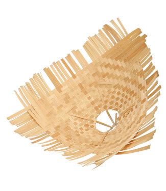 4A Boekethouder Bamboe Vlecht | Kleur: Lichtbruin | Diameter 34 centimeter | Per 6 boekethouders