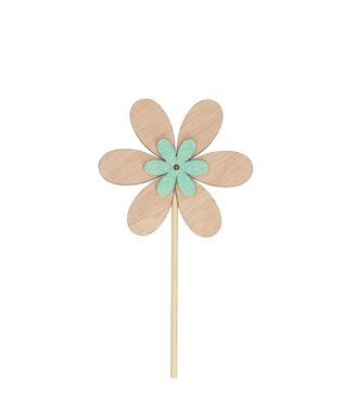 4A Bloem Bijsteker | Kleur: Blauw | Diameter bloem 7 centimeter | Lengte bijsteker ± 50 centimeter | Per 25 bijstekers