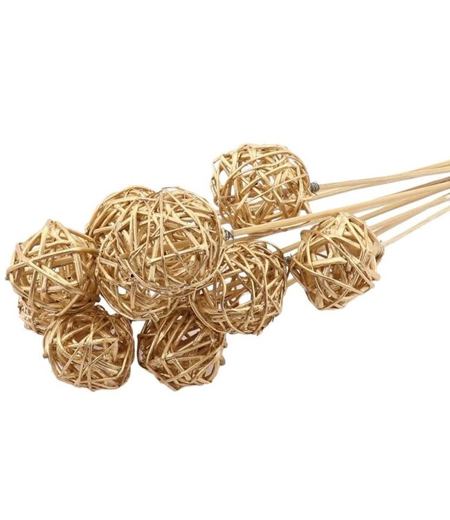 Brunchballen Einstecker | Farbe: Goldfarben | Länge Einstecker ± 50 Zentimeter | Pro 10 Einstecker