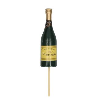 4A Bijsteker Champagnefles | Kleur: Groen | Lengte champagnefles 11 centimeter | Lengte bijsteker ± 50 centimeter | Per 25 bijstekers