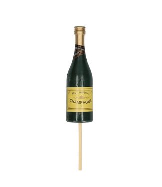 4A Champagne Bottle Plant Stake | Colour: Green | Champagne bottle length 11 centimetres | Plant stake length ± 50 centimetres | Per 25 plant stakes