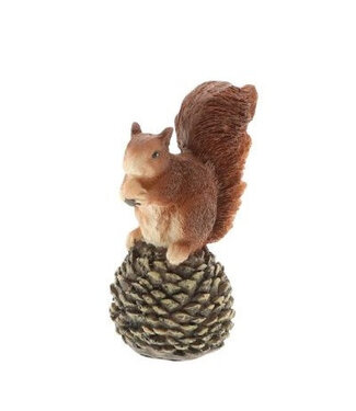 4A Eichhörnchen Dekoration | Farbe: Braun | Länge 9,5 Zentimeter | Breite 6,5 Zentimeter | Höhe 14 Zentimeter | Pro 6 Eichhörnchen