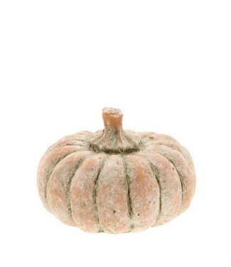 4A Décoration de citrouille | Couleur : Terre cuite | Diamètre 12 centimètres | Hauteur 8 centimètres | Par 2 citrouilles