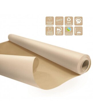 4A Öko-Wasserfestes Papier auf Rolle | Farbe: Beige | Breite 80 Zentimeter | Länge 25 Meter | Pro Rolle