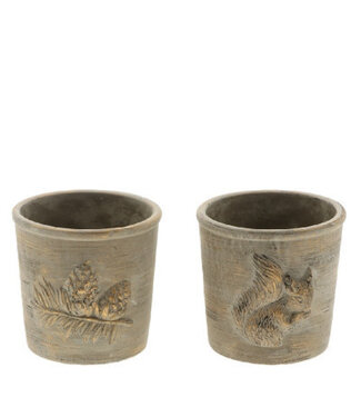 4A Herbst Blumentopf Pflanzentopf „Minka“ | Farbe: Braun | Durchmesser 14,5 Zentimeter | Höhe 13 Zentimeter | Pro 6 Blumentöpfe