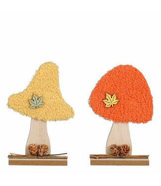 4A Décoration Champignon | Couleur : Couleurs Mixtes | Longueur 11 centimètres | Largeur 4,5 centimètres | Hauteur 17 centimètres | Par 12 champignons