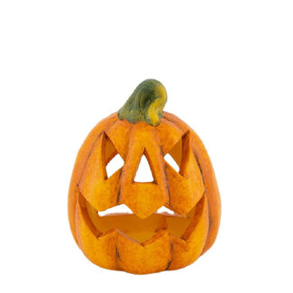 4A Tealight Pumpkin | Colour: Orange | Length 10 centimetres | Width 9 centimetres | Height 12 centimetres | Per 24 tealights