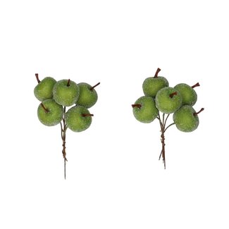 4A Apple Pick | Colour: Frosted Apple Green | Diameter 3 centimetres | Per 20 picks