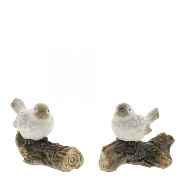 Décoration Oiseau sur Tige Assortiment | Couleur : Marron | Longueur 13 centimètres | Largeur 6 centimètres | Hauteur 11,5 centimètres | Par 6 pièces