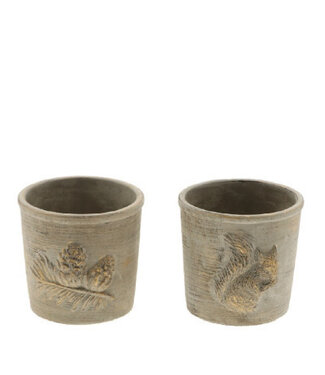 4A Autumn Flowerpot Plant Pot “Minka” | Colour: Brown | Diameter 12 centimetres | Height 10 centimetres | Per 6 flowerpots