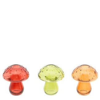 4A Paddenstoel Vaas | Kleur: Gemengde Kleuren | Diameter 10 centimeter | Hoogte 11 centimeter | Per 12 vazen