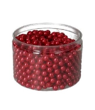 4A Dekorationsperlen | Farbe: Rot | Durchmesser 10 Millimeter | Pro 600 Perlen