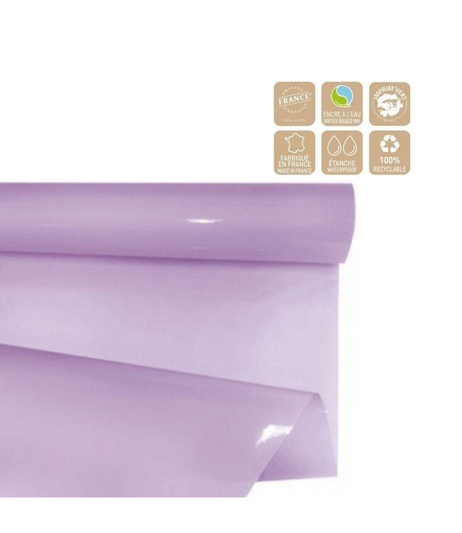 Film on roll "Clayrbril" | Colour: Lilac | Width 70 centimetres | Length 50 metres | Per roll